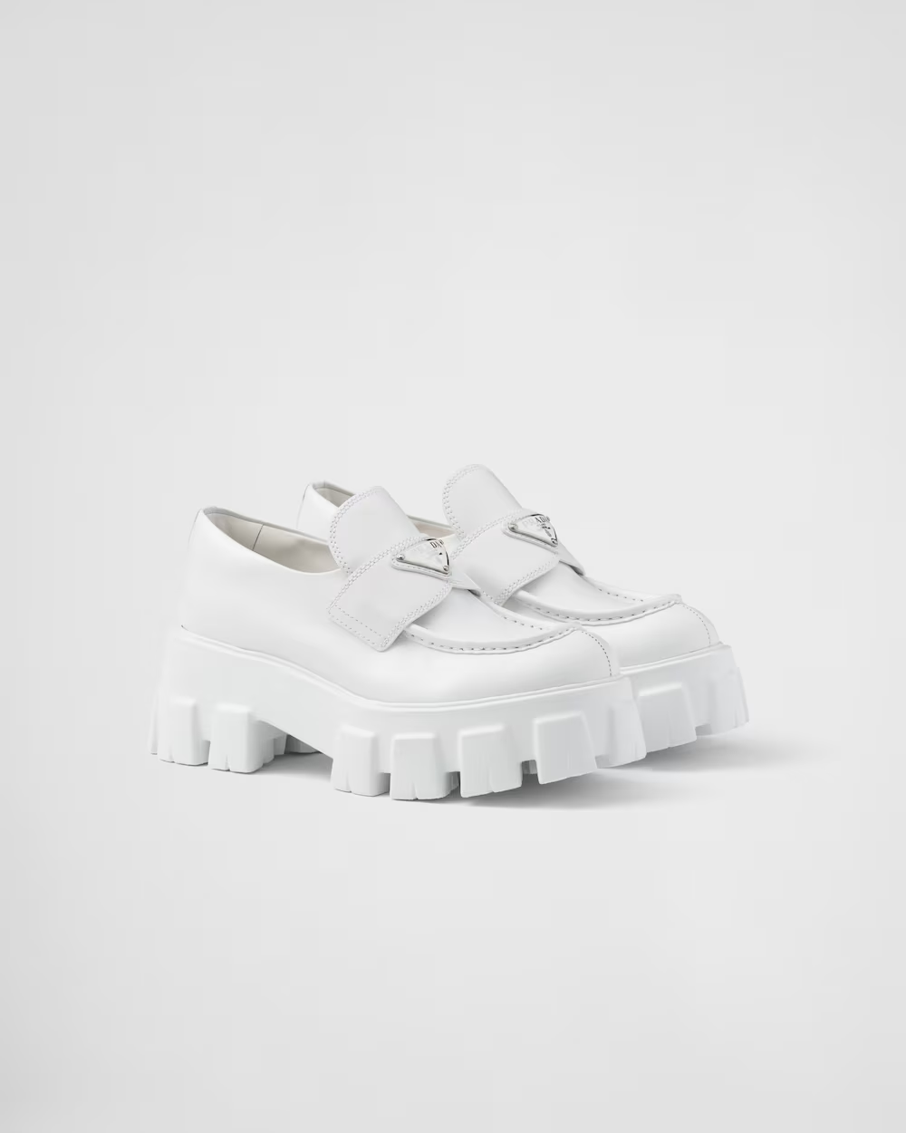 Brushed leather Monolith loafers